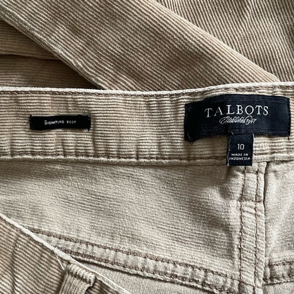 Talbots Signature Boot Corduroy Pants Size 10 - Picture 2 of 3